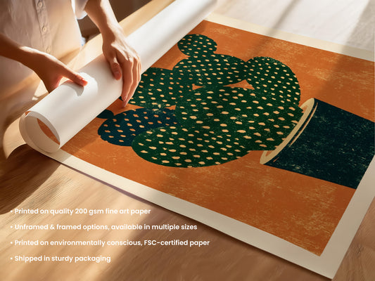 Potted Cactus Print