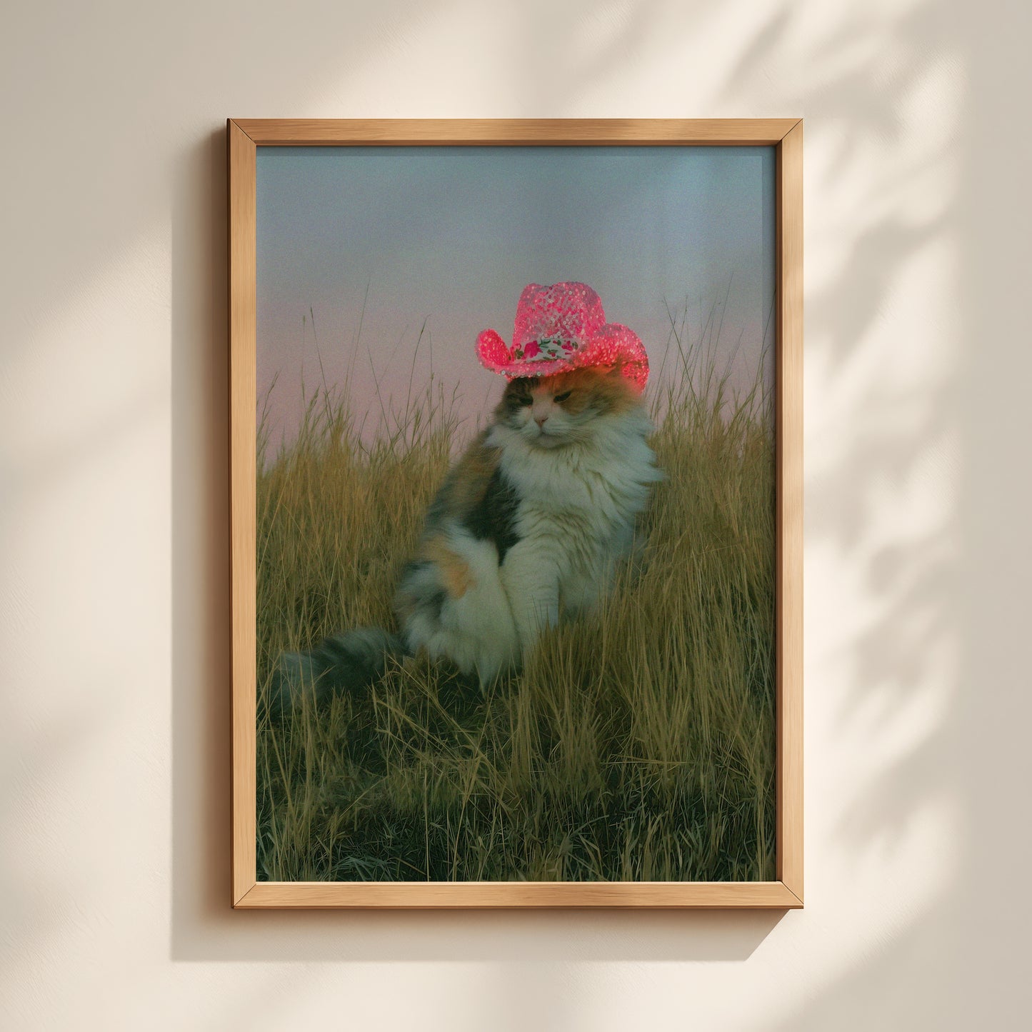 Prairie Cowgirl Cat Print