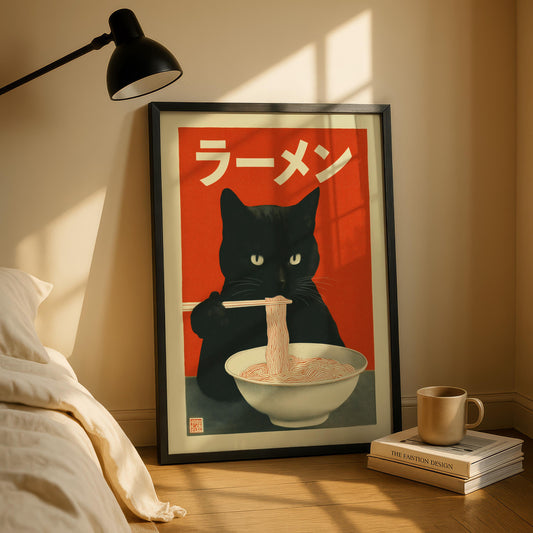 Ramen Cat Print