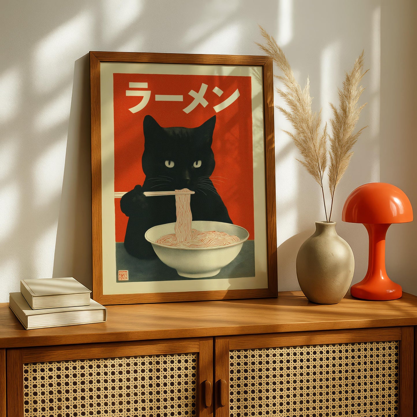 Ramen Cat Print