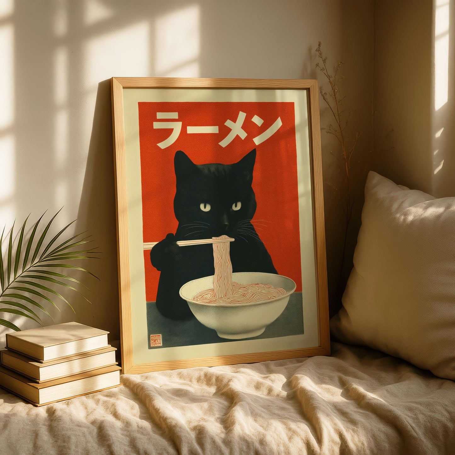 Ramen Cat Print