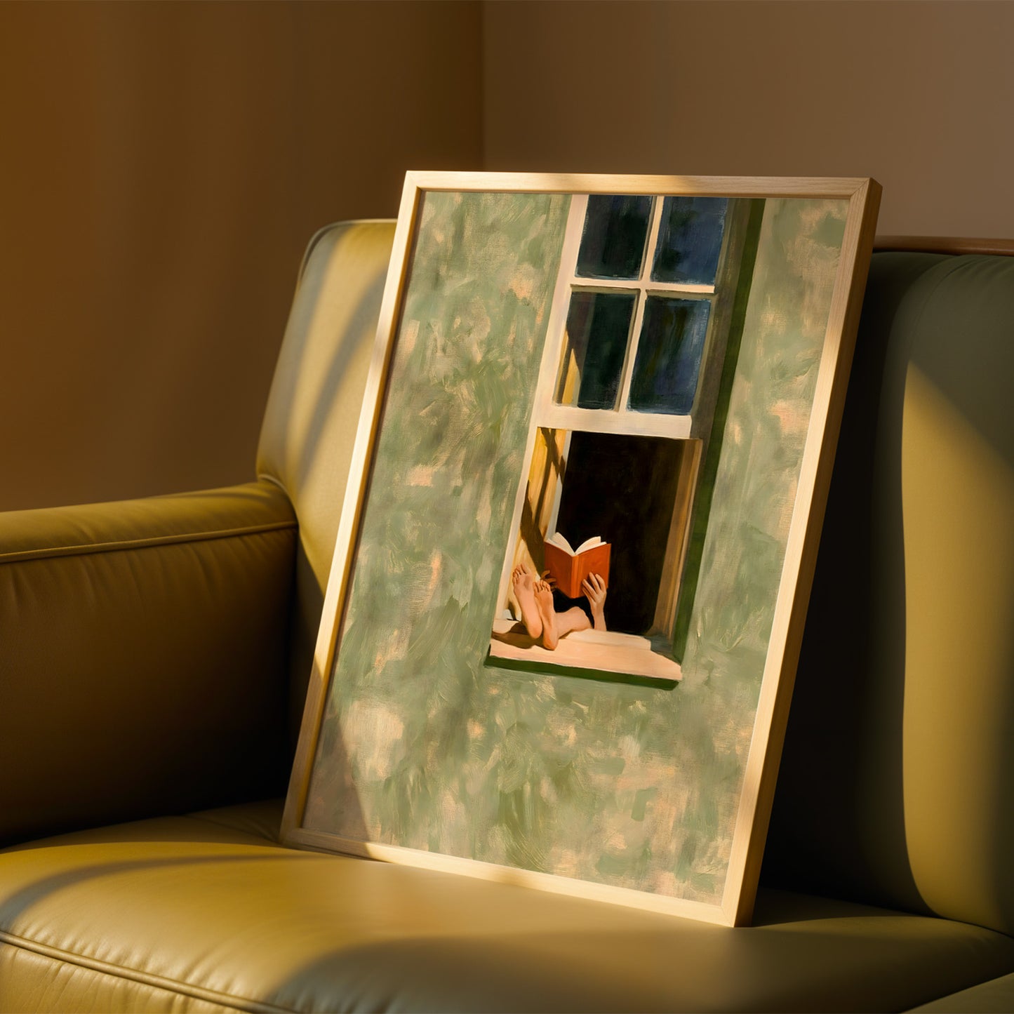Reading In The Window Print