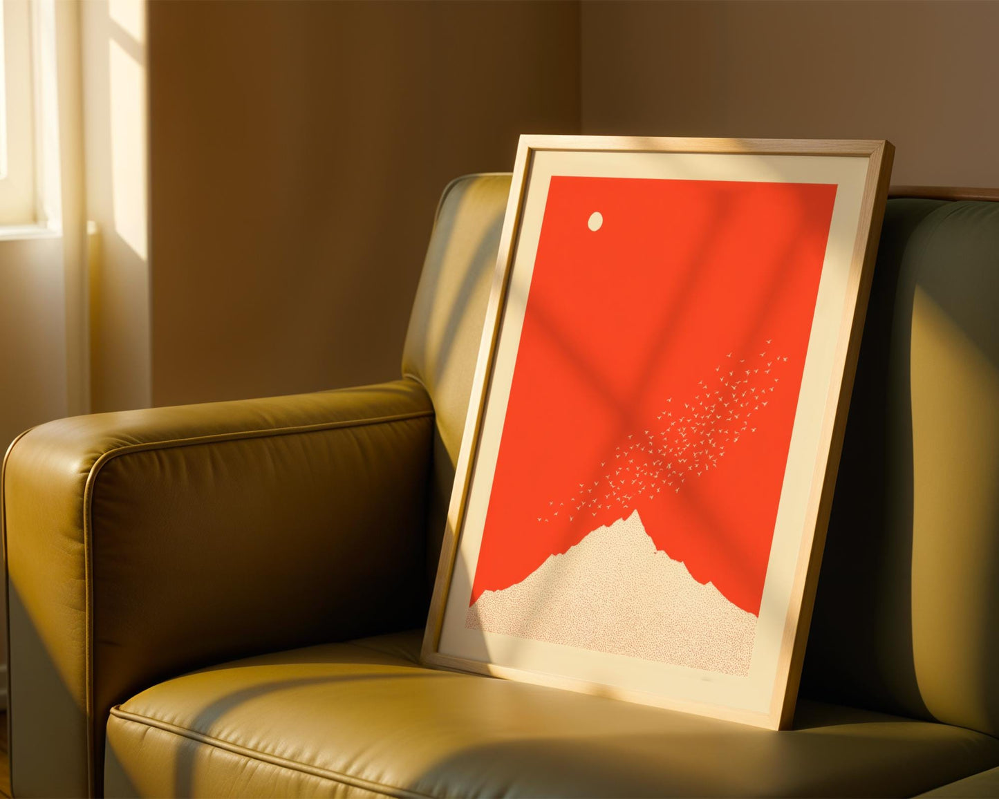 Red Mountain Birds Print