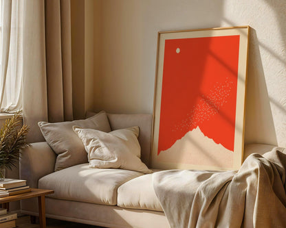 Red Mountain Birds Print