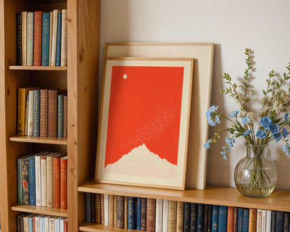 Red Mountain Birds Print