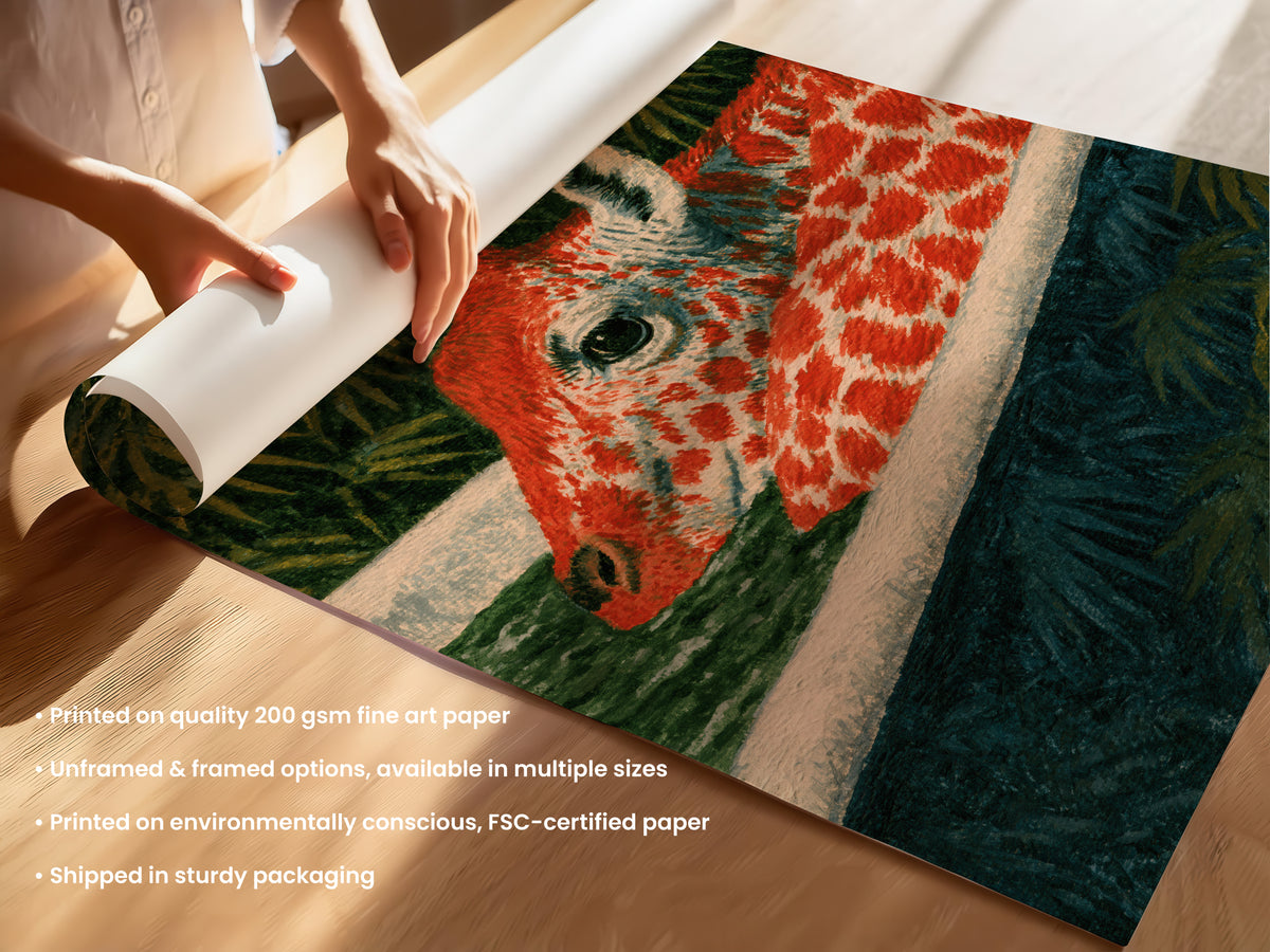 Red Giraffe Print 910 Unframed (UF & F).jpg