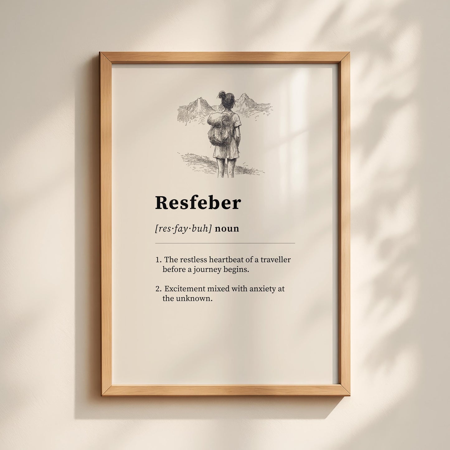 Resfeber Definition Print