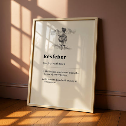 Resfeber Definition Print