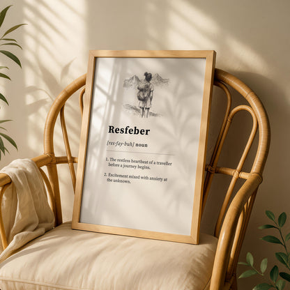 Resfeber Definition Print