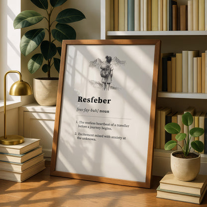 Resfeber Definition Print