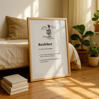 Resfeber Definition Print