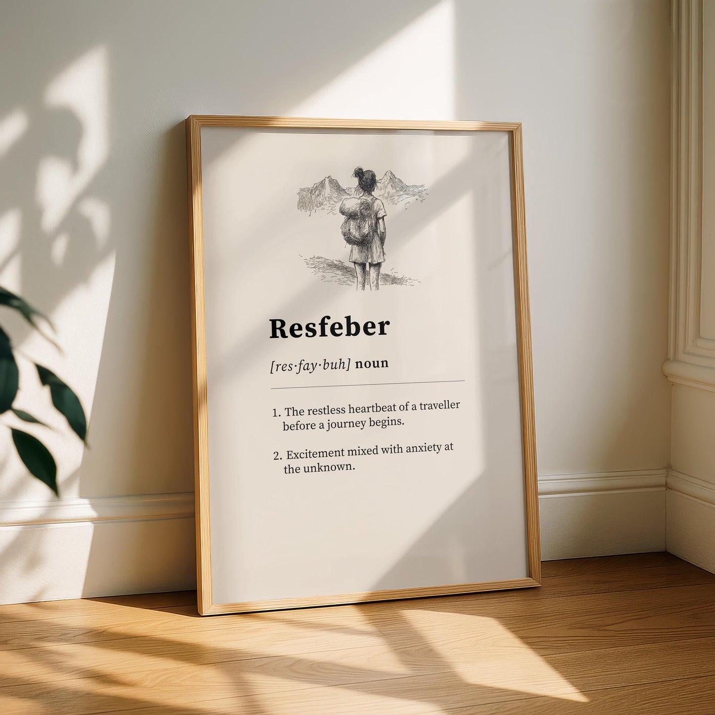 Resfeber Definition Print
