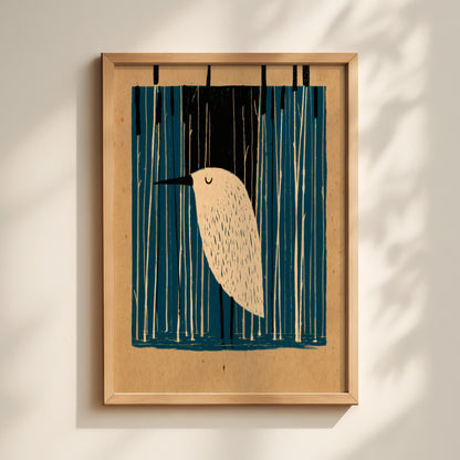 Resting Heron Print