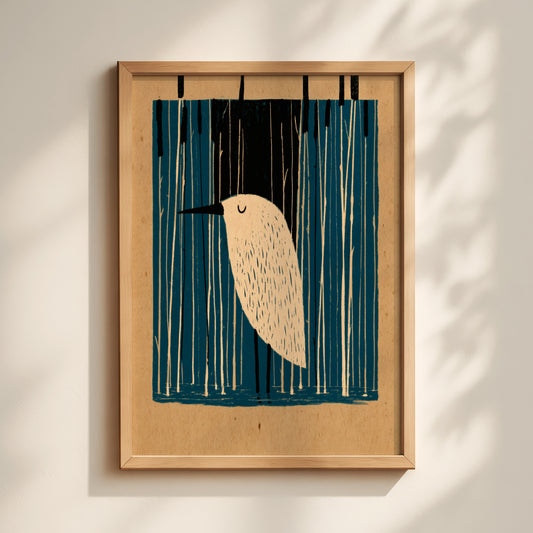 Resting Heron Print