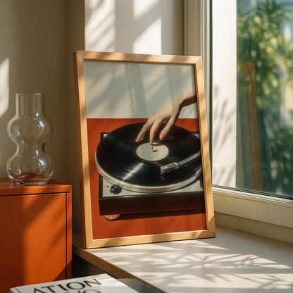 Retro Vinyl Record Print