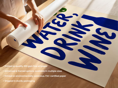 Save Water Drink Wine Print