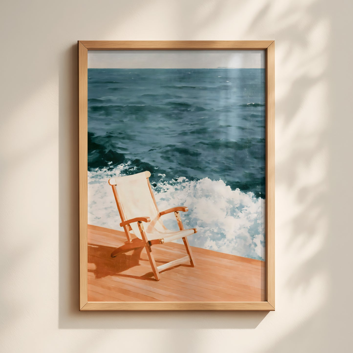 Seaside Deck Chair Print