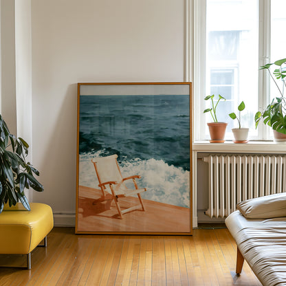 Seaside Deck Chair Print