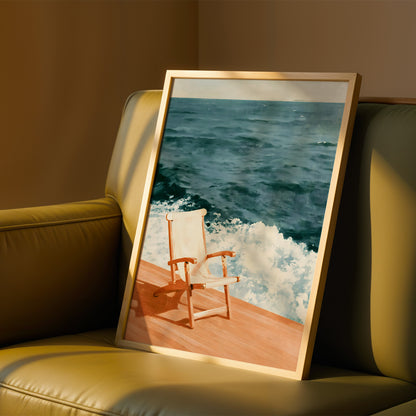 Seaside Deck Chair Print