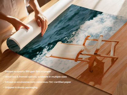 Seaside Deck Chair Print