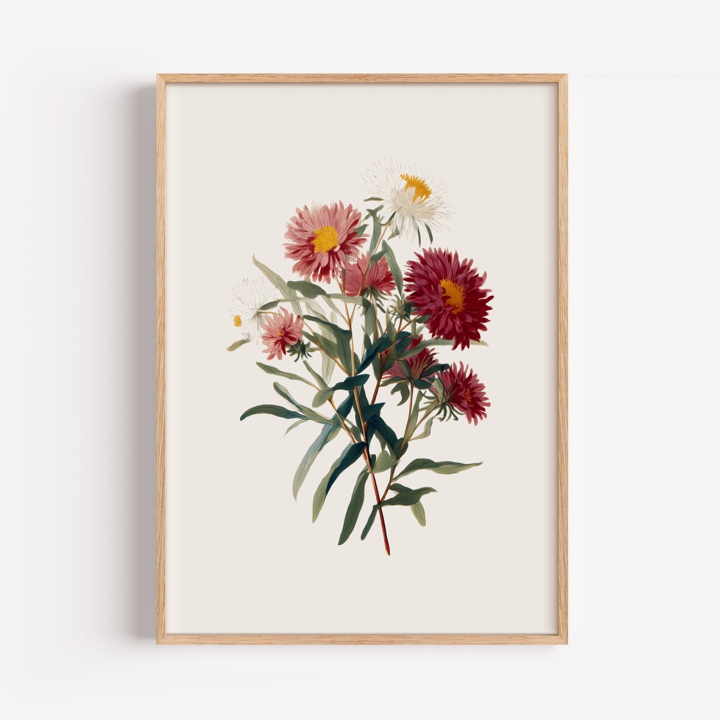 September Aster Birth Flower Print