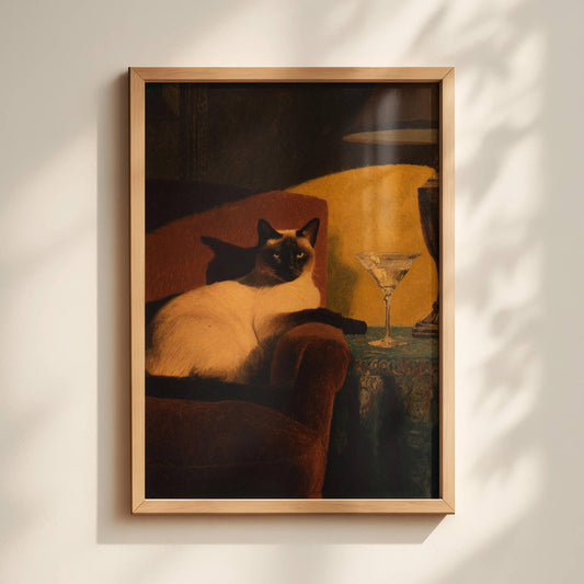 Siamese Cat Portrait Print