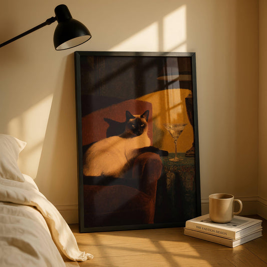 Siamese Cat Portrait Print