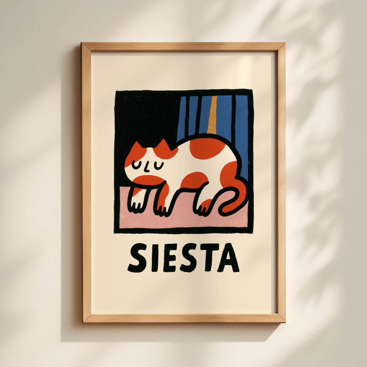 Siesta Cat Print