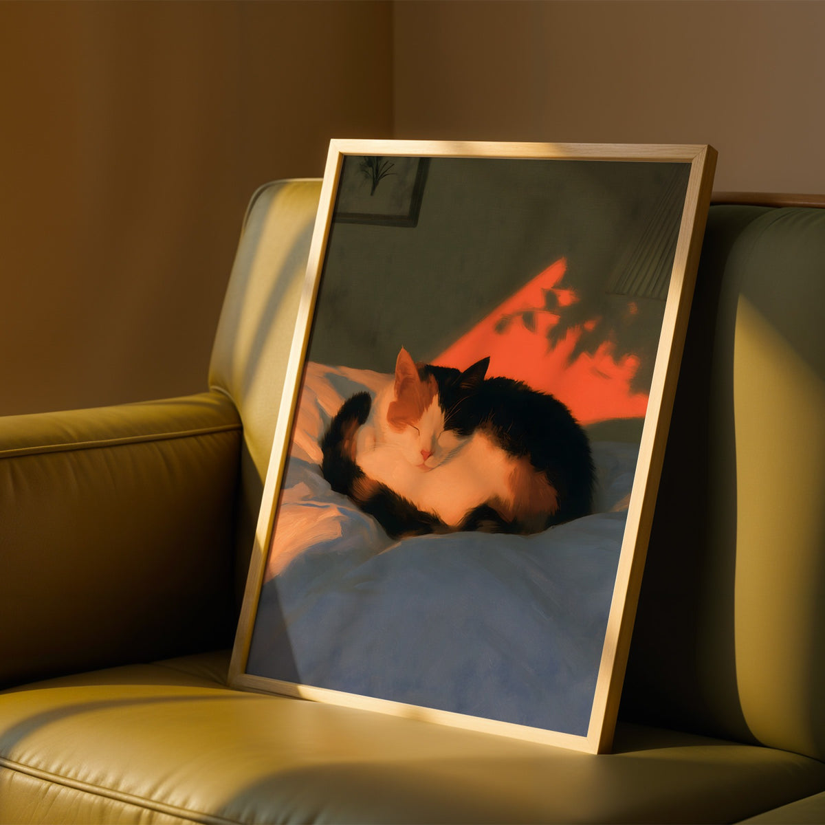 Sleeping Calico Cat Print 02 Autumn mockup 7.jpg
