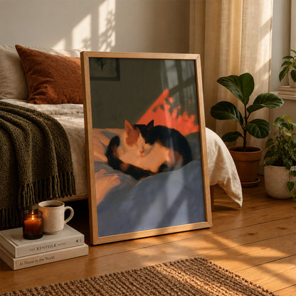 Sleeping Calico Cat Print 04 Living Room 23 (autumnal).jpg