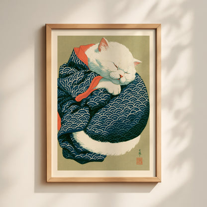 Sleeping Cat Print