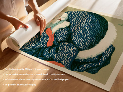 Sleeping Cat Print