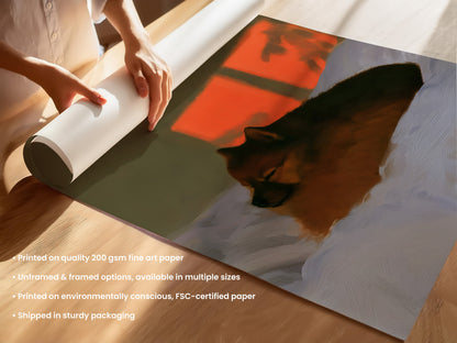 Sleeping Shiba-Style Print 05 Unframed (UF & F).jpg