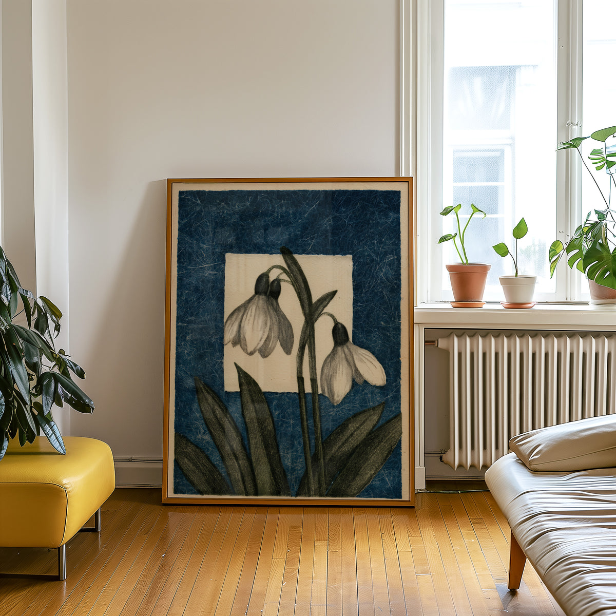 Snowdrop Botanical Print 02 Living Room-media-4.jpg