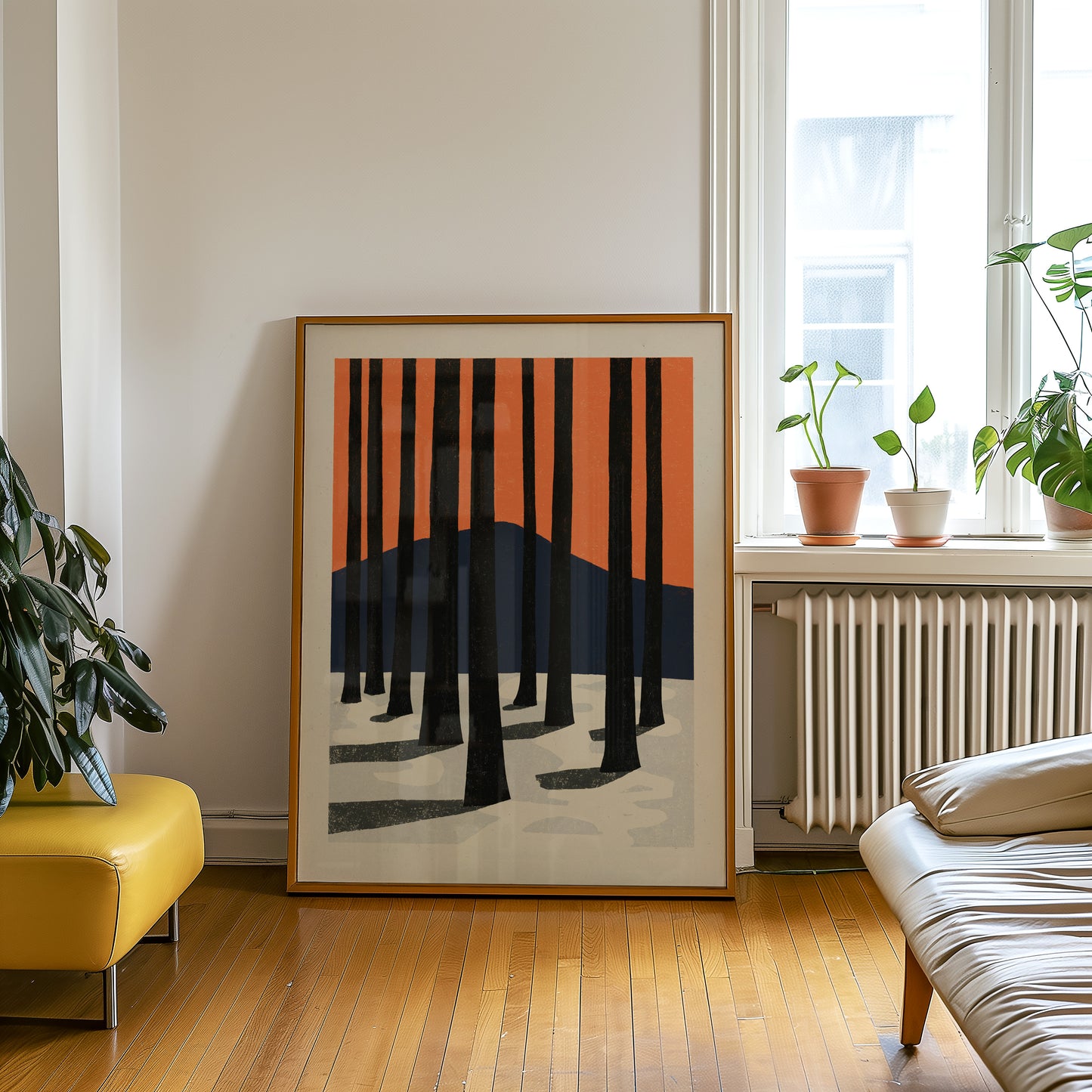 Snowy Pine Forest Print