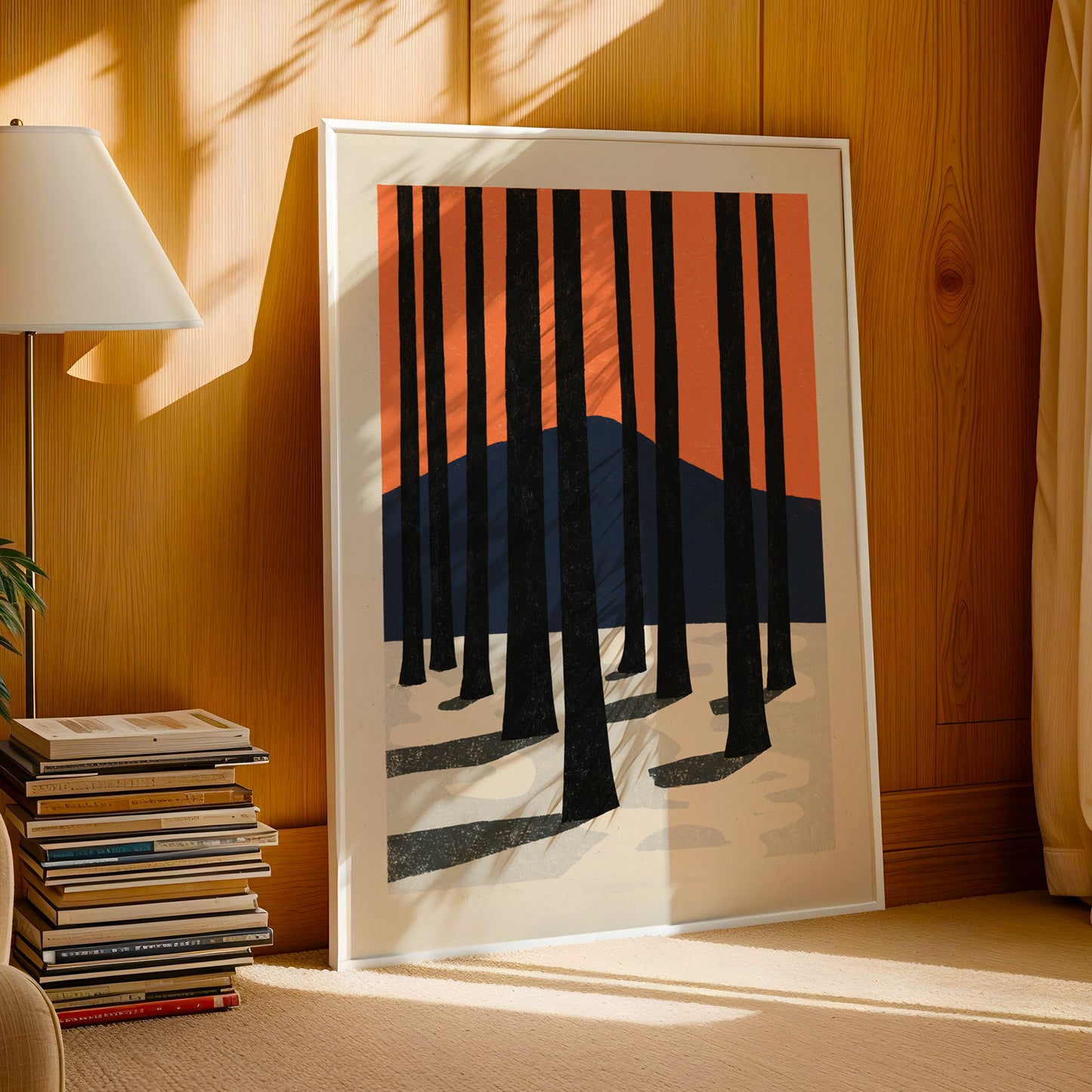 Snowy Pine Forest Print