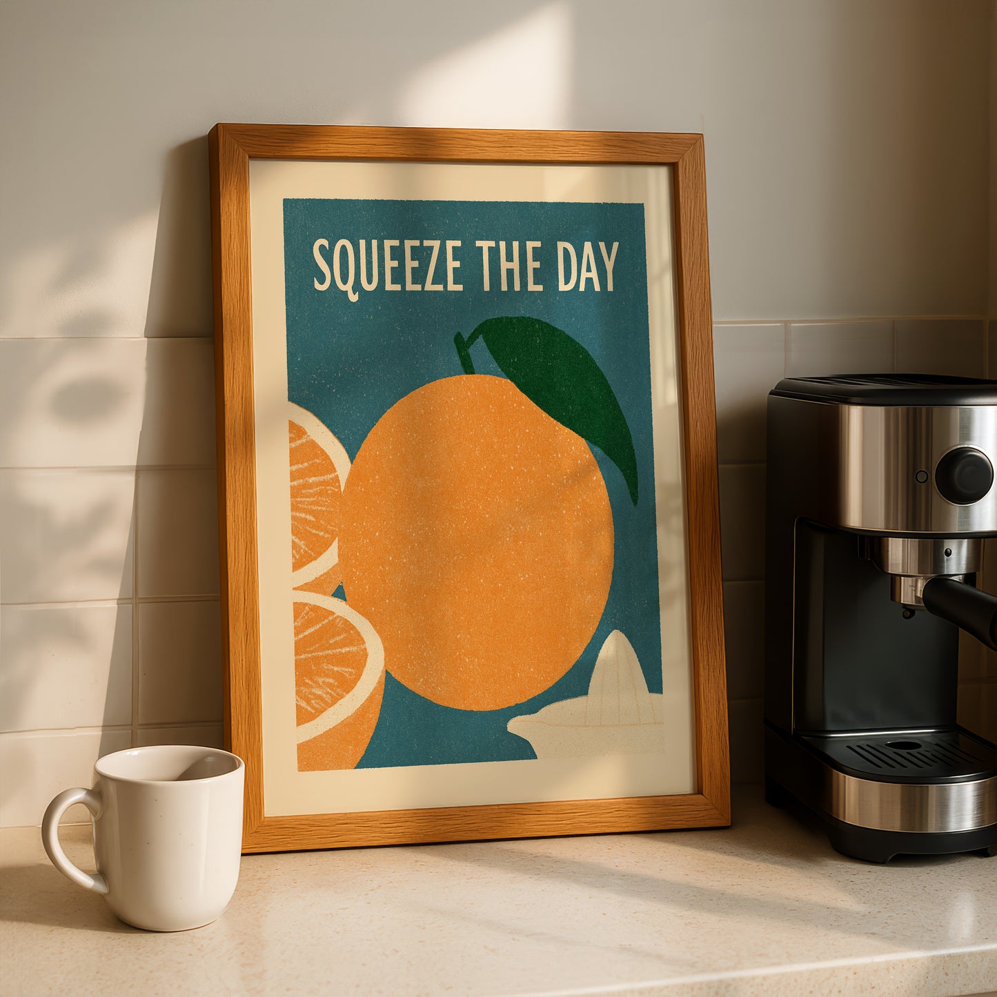 Squeeze The Day Orange Print