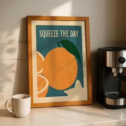 Squeeze The Day Orange Print