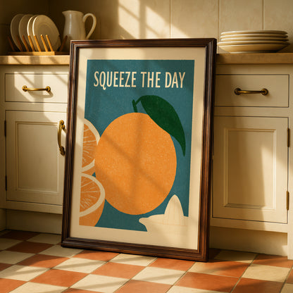 Squeeze The Day Orange Print
