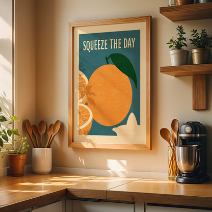 Squeeze The Day Orange Print