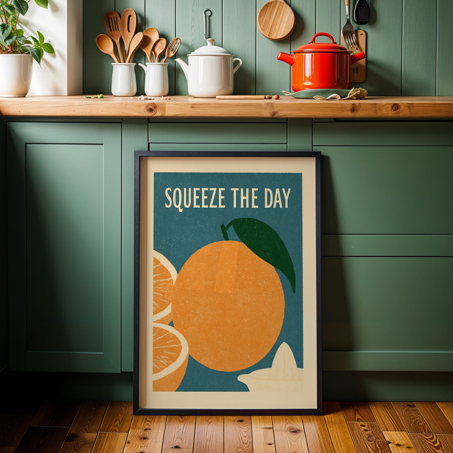 Squeeze The Day Orange Print
