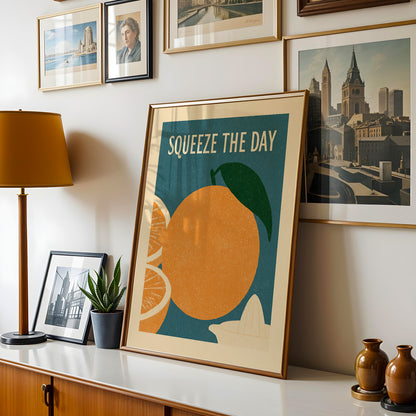 Squeeze The Day Orange Print