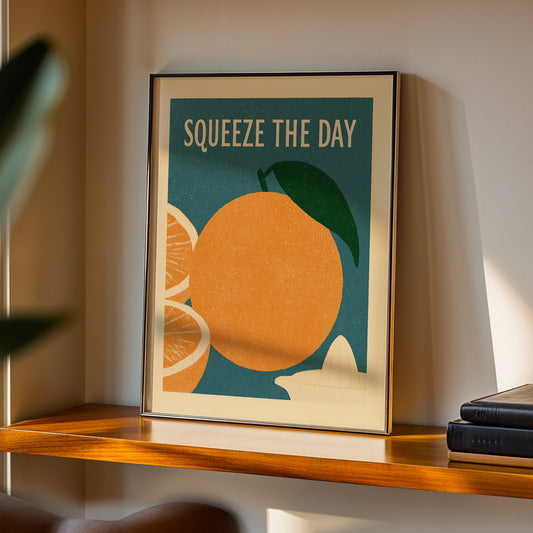 Squeeze The Day Orange Print