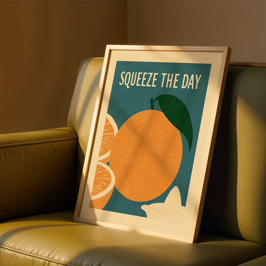 Squeeze The Day Orange Print