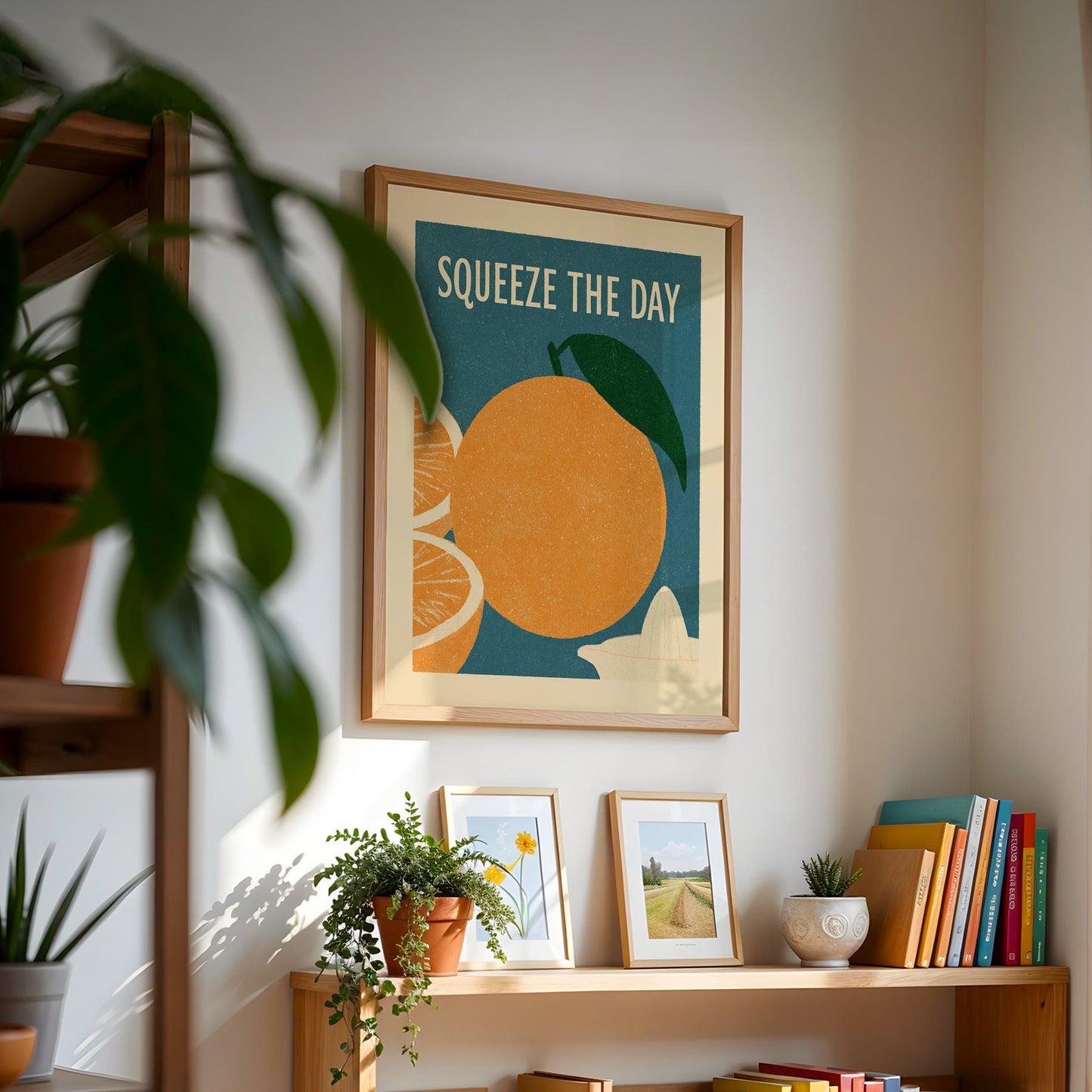 Squeeze The Day Orange Print
