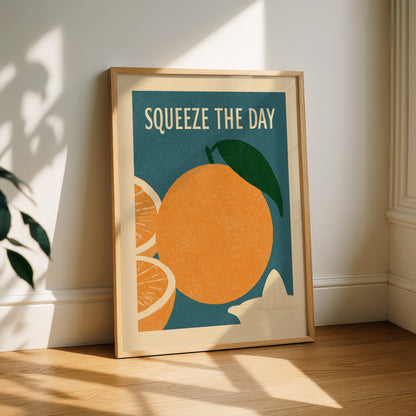 Squeeze The Day Orange Print