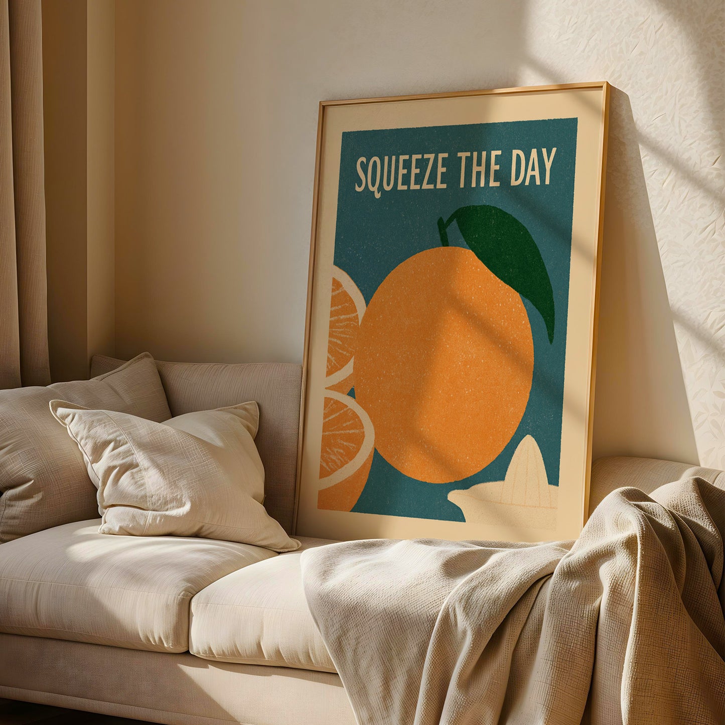 Squeeze The Day Orange Print