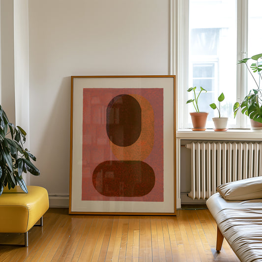Stacked Ovals Abstract Print
