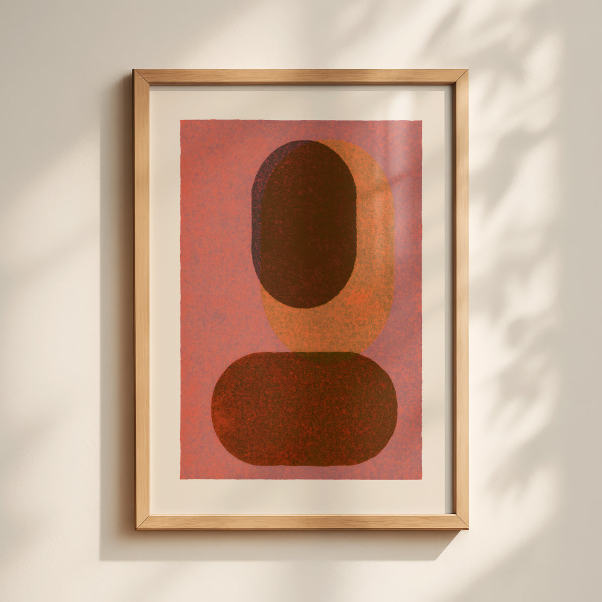 Stacked Ovals Abstract Print