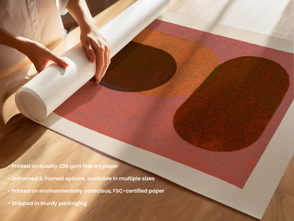 Stacked Ovals Abstract Print